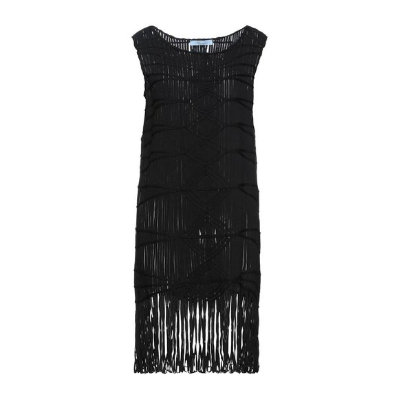 NEW Blumarine Fringe Macrame Midi Dress Size 8 Made in Italy - Picture 1 of 6